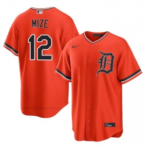 #12 Casey Mize Durable Men Baseball Jersey | DET Orange Fan Gear 94844386