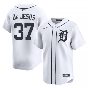 Enmanuel De Jesus #37 Detroit Baseball Jersey | Pro-Grade Men White Stitched Edition 37547264
