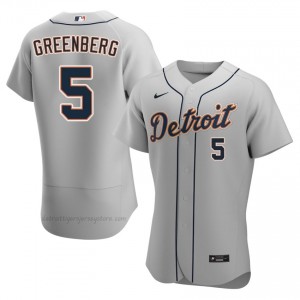 Detroit Tigers Hank Greenberg #5 Gray Men Baseball Jersey | 2026 Season Game-Day 27910684