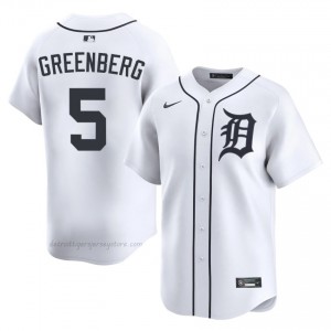 White Hank Greenberg #5 DET Tigers Baseball Stitched Jersey | Officially Licensed Men Fit 67793822