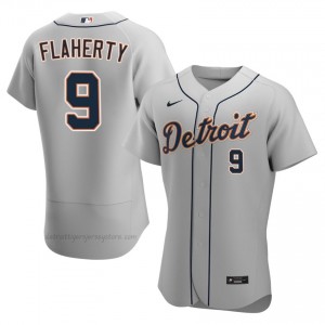Detroit Tigers Jack Flaherty #9 Gray Men Baseball Jersey | 2026 Season Premium 34120399