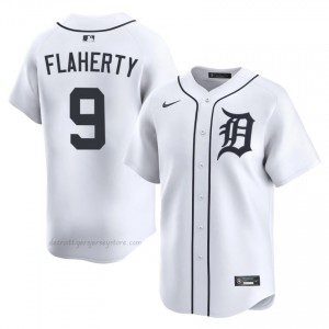 White Jack Flaherty #9 DET Tigers Baseball Stitched Jersey | Classic Men Fit 80469819