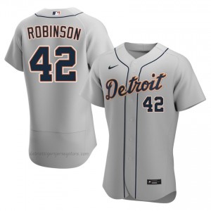 Detroit Tigers Jackie Robinson #42 Gray Men Baseball Jersey | 2026 Season Gameday 35236177