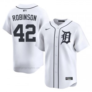 White Jackie Robinson #42 DET Tigers Baseball Stitched Jersey | Exclusive Men Fit 34493565