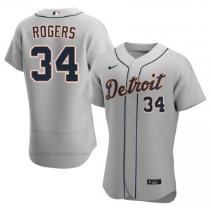 Detroit Tigers Jake Rogers #34 Gray Men Baseball Jersey | 2026 Season Durable 35212611