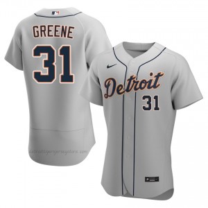 #31 Riley Greene Authentic Men Baseball Jersey | DET Gray Fan Gear 45849939