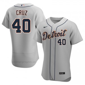 Trei Cruz #40 Detroit Baseball Jersey | Replica Men Gray Embroidery Edition 38174086