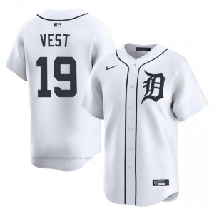 Detroit Tigers Will Vest #19 White Men Baseball Jersey | 2026 Season Limited 83217775