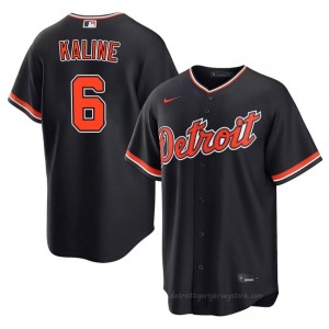 Navy Al Kaline #6 DET Tigers Baseball Sewn Jersey | MLB Men Fit 98205444