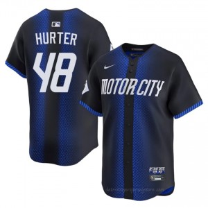 #48 Brant Hurter Limited Men City Connect Baseball Jersey | DET Blue Fan Gear 68637387