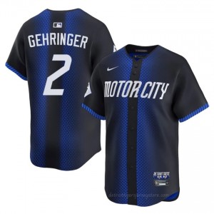 Charlie Gehringer #2 Detroit City Connect Baseball Jersey | Iconic Men Blue Stitched Edition 48201746