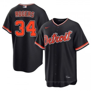 #34 Jake Rogers Professional Men Baseball Jersey | DET Navy Fan Gear 62906481