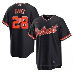 Javier Baez #28 Detroit Baseball Jersey | Pro-Grade Men Navy Sewn Edition 33975019