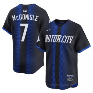 Detroit Tigers Kevin McGonigle #7 Blue Men City Connect Baseball Jersey | 2026 Season Exclusive 18492070