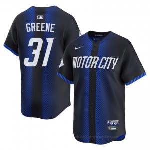 #31 Riley Greene Game Men City Connect Baseball Jersey | DET Blue Fan Gear 91505289