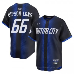 Sawyer Gipson-Long #66 Detroit City Connect Baseball Jersey | Durable Men Blue Stitched Edition 32868820
