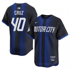 Trei Cruz #40 Detroit City Connect Baseball Jersey | Gameday Men Blue Stitched Edition 25840776