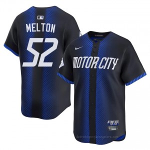 Detroit Tigers Troy Melton #52 Blue Men City Connect Baseball Jersey | 2026 Season Game-Day 56915487