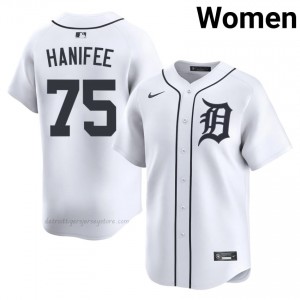 Brenan Hanifee #75 Detroit Baseball Jersey | Premium Women White Embroidery Edition 99294011