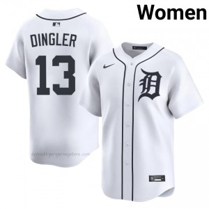 Detroit Tigers Dillon Dingler #13 White Women Baseball Jersey | 2026 Season Game 73847019