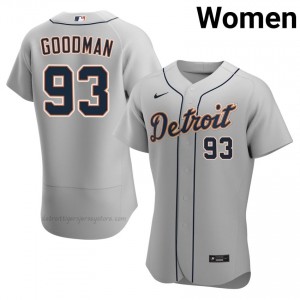 #93 Jack Goodman Classic Women Baseball Jersey | DET Gray Fan Gear 20844472
