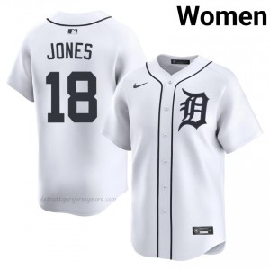 Jahmai Jones #18 Detroit Baseball Jersey | Game Women White Embroidery Edition 37994303