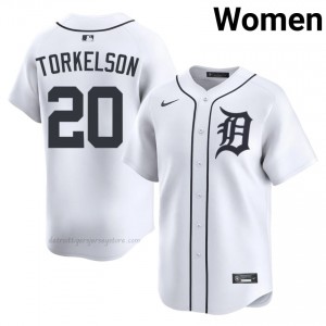 White Spencer Torkelson #20 DET Tigers Baseball Embroidery Jersey | Iconic Women Fit 44404713