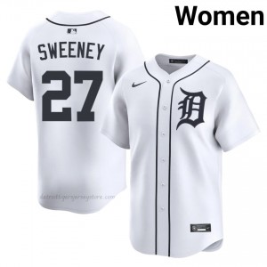 #27 Trey Sweeney Limited Women Baseball Jersey | DET White Fan Gear 95641541