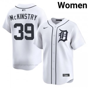 Zach McKinstry #39 Detroit Baseball Jersey | Official Women White Embroidery Edition 26656545