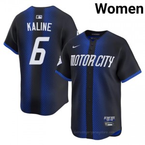 Detroit Tigers Al Kaline #6 Blue Women City Connect Baseball Jersey | 2026 Season Genuine 63927542