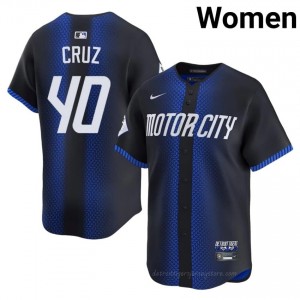 Detroit Tigers Trei Cruz #40 Blue Women City Connect Baseball Jersey | 2026 Season Durable 26500668