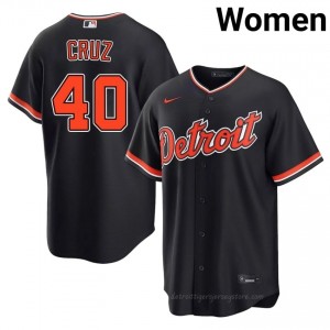 #40 Trei Cruz Premium Women Baseball Jersey | DET Navy Fan Gear 68377549