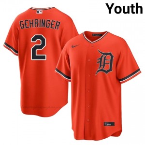 Detroit Tigers Charlie Gehringer #2 Orange Youth Baseball Jersey | 2026 Season Pro-Grade 65869910