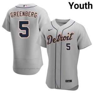#5 Hank Greenberg Exclusive Youth Baseball Jersey | DET Gray Fan Gear 43606174
