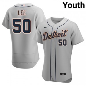 Detroit Tigers Hao-Yu Lee #50 Gray Youth Baseball Jersey | 2026 Season Premium 47050321