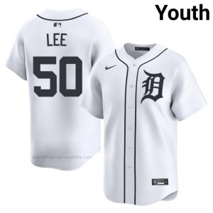 White Hao-Yu Lee #50 DET Tigers Baseball Sewn Jersey | Classic Youth Fit 83876867