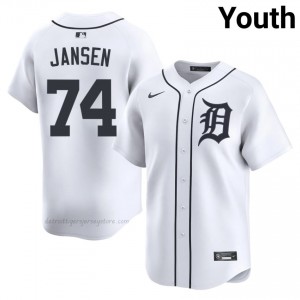 Detroit Tigers Kenley Jansen #74 White Youth Baseball Jersey | 2026 Season Gameday 48362103