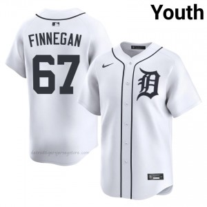 Detroit Tigers Kyle Finnegan #67 White Youth Baseball Jersey | 2026 Season MLB 61876878