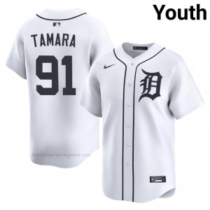 #91 Martin Tamara Official Youth Baseball Jersey | DET White Fan Gear 61823581