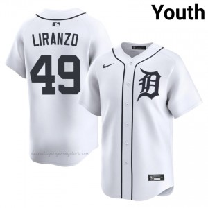 Detroit Tigers Thayron Liranzo #49 White Youth Baseball Jersey | 2026 Season Exclusive 56525055