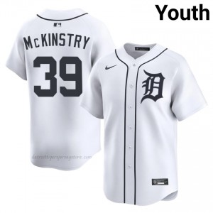 Detroit Tigers Zach McKinstry #39 White Youth Baseball Jersey | 2026 Season Pro-Grade 13814633