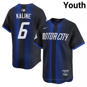 Blue Al Kaline #6 DET Tigers Baseball City Connect Sewn Jersey | Authentic Youth Fit 94425679