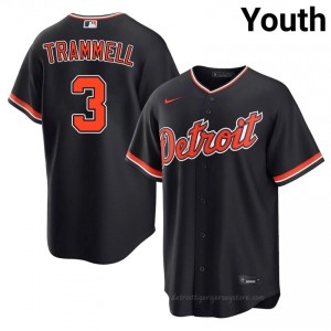#3 Alan Trammell Professional Youth Baseball Jersey | DET Navy Fan Gear 66421632