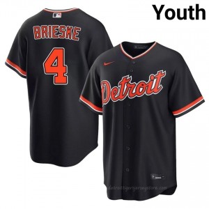 #4 Beau Brieske Pro-Grade Youth Baseball Jersey | DET Navy Fan Gear 75564134
