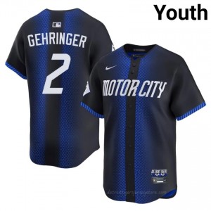 Blue Charlie Gehringer #2 DET Tigers Baseball City Connect Sewn Jersey | Premium Youth Fit 78508523