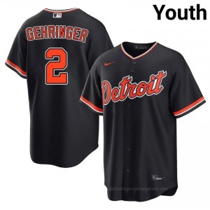 Charlie Gehringer #2 Detroit Baseball Jersey | Exclusive Youth Navy Embroidery Edition 67792953