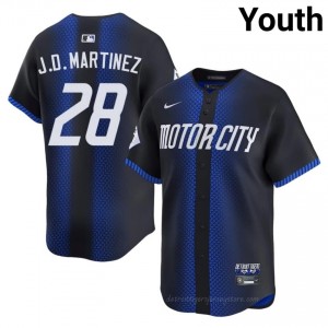 J.D. Martinez #28 Detroit City Connect Baseball Jersey | MLB Youth Blue Sewn Edition 70815755