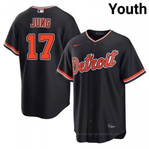 Detroit Tigers Jace Jung #17 Navy Youth Baseball Jersey | 2026 Season Officially Licensed 88116910