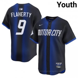 #9 Jack Flaherty Gameday Youth City Connect Baseball Jersey | DET Blue Fan Gear 90248630