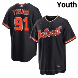 Martin Tamara #91 Detroit Baseball Jersey | Game Youth Navy Embroidery Edition 81795154